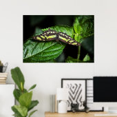 グリーン鮮やかプリント ポスター (ホームオフィス)