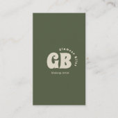 グリーン鮮やかメイクアップアーティストサロン 名刺 (正面)