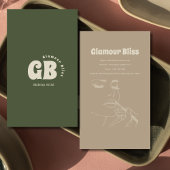 グリーン鮮やかメイクアップアーティストサロン 名刺