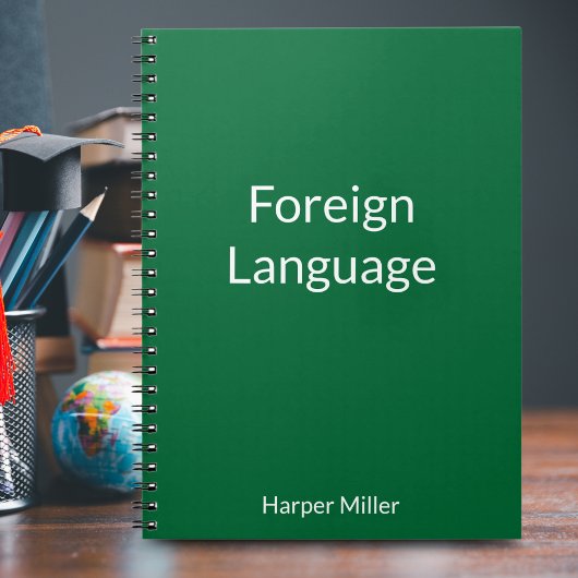 グリーン鮮やかランゲージ学ノート ノートブック