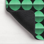 グリーン鮮やかレトロしゃれているマウスパッド マウスパッド (コーナー)