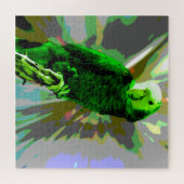 グリーン鸚鵡6537 ジグソーパズル (横)