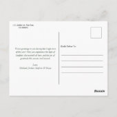 グリーン1エレガントフォトアーチメリークリスマス ポストカード (裏面)