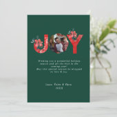 グリーン1フォトジョイシンプルカスタムクリスマス シーズンカード (スタンド正面)