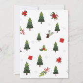 グリーン1フォトジョイシンプルカスタムクリスマス シーズンカード (裏面)