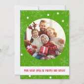 グリーン1フォトファミリー醜いセーター今季 シーズンカード (裏面)