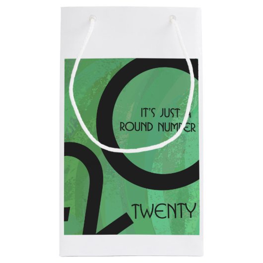 グリーン10年20誕生日 スモールペーパーバッグ (裏面)