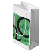 グリーン10年20誕生日 スモールペーパーバッグ (正面アングル)