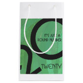 グリーン10年20誕生日 スモールペーパーバッグ (正面)