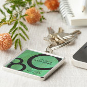 グリーン10年80誕生日 キーホルダー (側面)