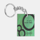 グリーン10年80誕生日 キーホルダー (正面左)