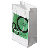 グリーン10年80誕生日 スモールペーパーバッグ (裏面アングル)