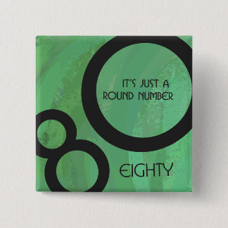 グリーン10年80誕生日 缶バッジ