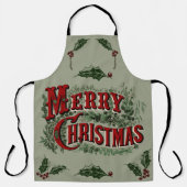 グリーン1876メリークリスマス エプロン (正面)