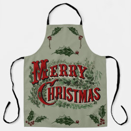 グリーン1876メリークリスマス エプロン