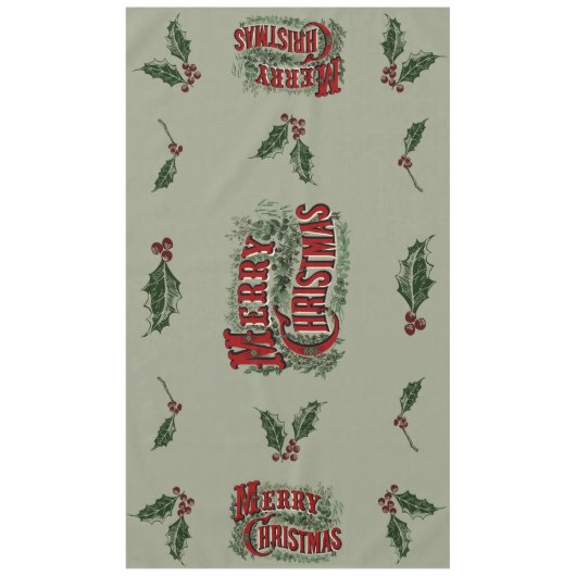 グリーン1876メリークリスマス テーブルクロス (正面)