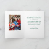 グリーン2ペットフォトマイオウィクリスマスホリデーカード シーズンカード (内部)