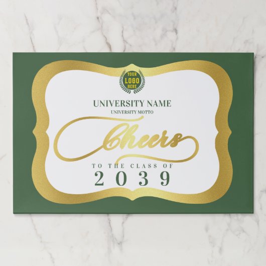 グリーン2学校大学卒業の日 ペーパーパッド (正面)