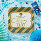 グリーン2学校大学卒業の日 ペーパープレート (パーティー)