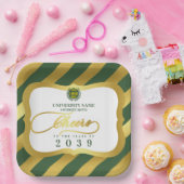 グリーン2学校大学卒業の日 ペーパープレート (パーティー)