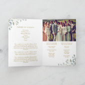 グリーン2枚の写真 50周年結婚記念日パーティー プログラム (内部)