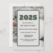 グリーン2025年大晦日カスタム 招待状 (正面)