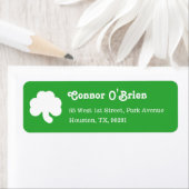 グリーン3リーフシャムロッククローバーアイリッシュSt patricks day ラベル (インサイチュ)