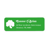 グリーン3リーフシャムロッククローバーアイリッシュSt patricks day ラベル (正面)
