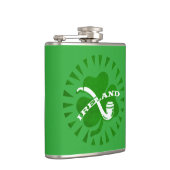 グリーン3リーフシャムロックパイプ及びアーランド文字 フラスク (右)