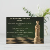 グリーン30歳の誕生日パーティーチェスの女王 招待状 (スタンド正面)