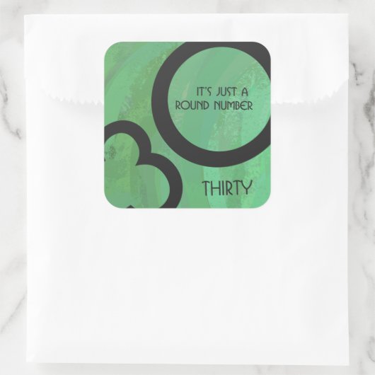 グリーン30 Decade誕生日 スクエアシール (バッグ)