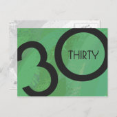 グリーン30 Decade誕生日 ポストカード (正面/裏面)