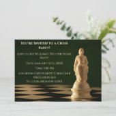 グリーン30th誕生日パーティーチェスポーン 招待状 (スタンド正面)