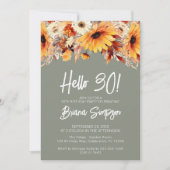 グリーン30th誕生日秋フローラ 招待状 (正面)