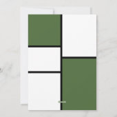 グリーン4フォトコラージュモダンハッピーホリデー シーズンカード (裏面)