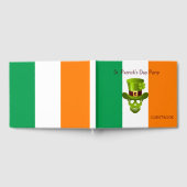 グリーン4リーフシャムロックスカルと帽子 ゲストブック (全面)