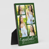 グリーン4写真卒業書道モダンハート フォトプラーク (側面)