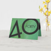 グリーン40 Decade誕生日 カード (黄色い花)