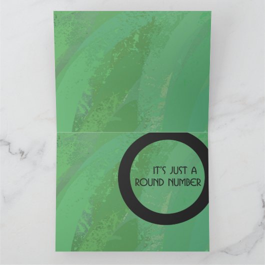 グリーン40 Decade誕生日 カード (内部)