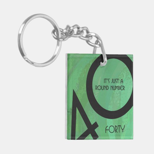 グリーン40 Decade誕生日 キーホルダー (正面左)