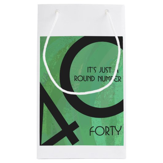 グリーン40 Decade誕生日 スモールペーパーバッグ (裏面)