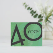 グリーン40 Decade誕生日 ポストカード (スタンド正面)