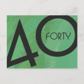 グリーン40 Decade誕生日 ポストカード (正面)