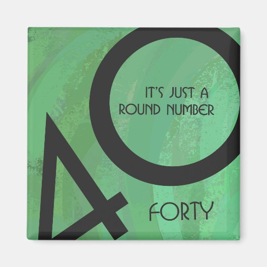 グリーン40 Decade誕生日 マグネット (正面)