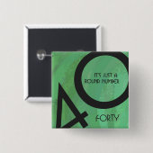 グリーン40 Decade誕生日 缶バッジ (正面&裏面)