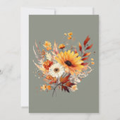 グリーン40th誕生日秋フローラ 招待状 (裏面)