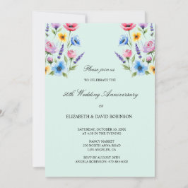 グリーン50周年結婚記念日 招待状