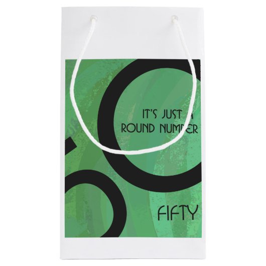 グリーン50 Decade誕生日 スモールペーパーバッグ (裏面)
