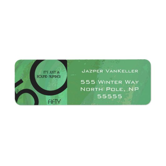 グリーン50 Decade誕生日 ラベル (正面)
