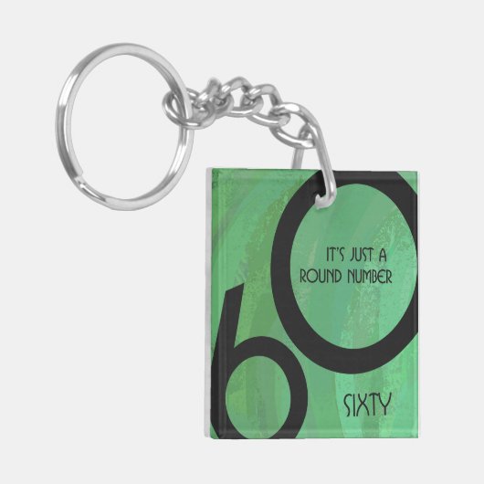 グリーン60 Decade誕生日 キーホルダー (正面左)